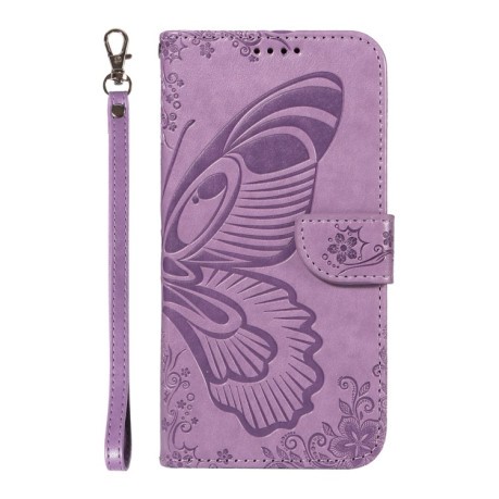 Чохол-книжка Swallowtail Butterfly Embossed Leather  для Samsung Galaxy A26 5G - фіолетовий