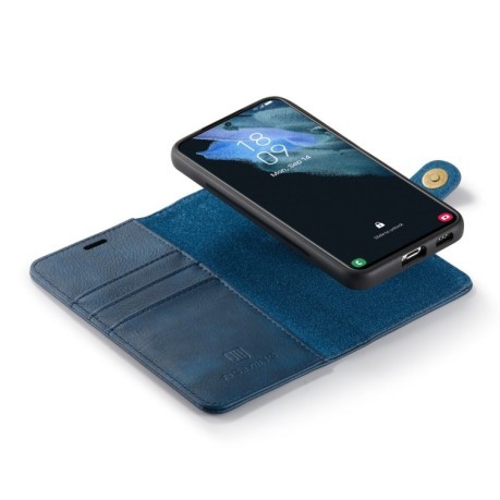 Чохол-книга DG.MING Crazy Horse Texture для Samsung Galaxy S22 Plus 5G - синій