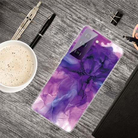 Протиударний чохол Marble Pattern для Samsung Galaxy S21 - Abstract Purple