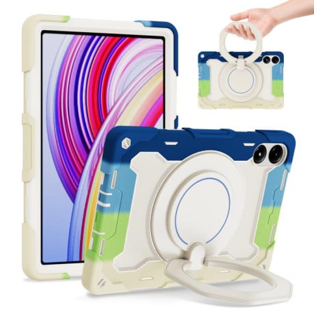 Силіконовий чохол Escase з поворотним кільцем для Xiaomi Redmi Pad Pro 12.1 / Pad 2 Pro — яскраво-синій