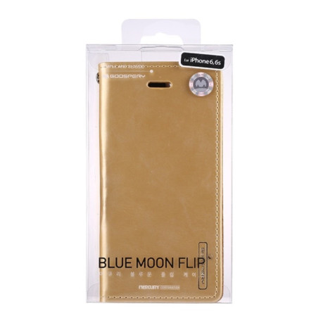 Чехол- книжка MERCURY GOOSPERY BLUE MOON FLIP на iPhone 6/ 6s -золотой