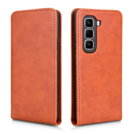 Чехол Magnetic Vertical Flip Leather для Infinix Hot 50 Pro 4G - коричневый