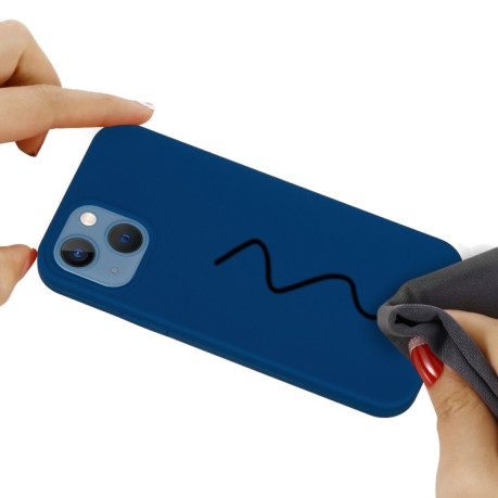 Силіконовий чохол Solid Color Liquid на iPhone 15 - синій