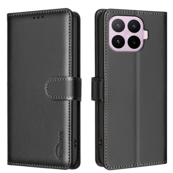 Чохол-книжка Litchi Texture RFID Anti-theft Leather на Xiaomi 17T 5G — золотий