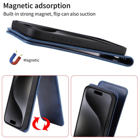 Чехол Magnetic Vertical Flip Leather для Infinix Hot 50 Pro 4G - синий