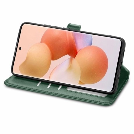 Чохол-книжка Retro Solid Color на Xiaomi 12T/12T Pro/Redmi K50 Ultra - зелений