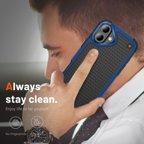 Протиударний чохол PC + TPU Shockproof Protective для iPhone 16 - Blue+Black