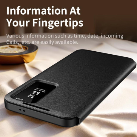 Чохол-книжка Smart View Window Leather  для Samsung Galaxy S25+ 5G - чорний