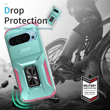 Протиударний чохол Sliding Camshield для Google Pixel 10/10 Pro/9/9 Pro - зелений