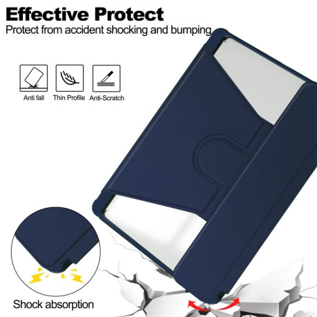 Чохол-книжка Transparent Rotation Smart Leather для iPad Pro 13 2024 - синій