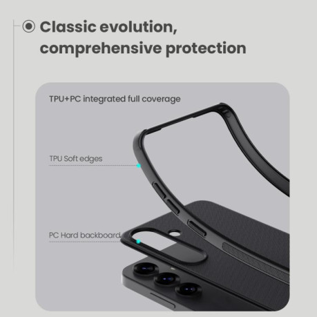 Протиударний чохол NILLKIN Super Frosted для Samsung Galaxy S25+ 5G - чорний
