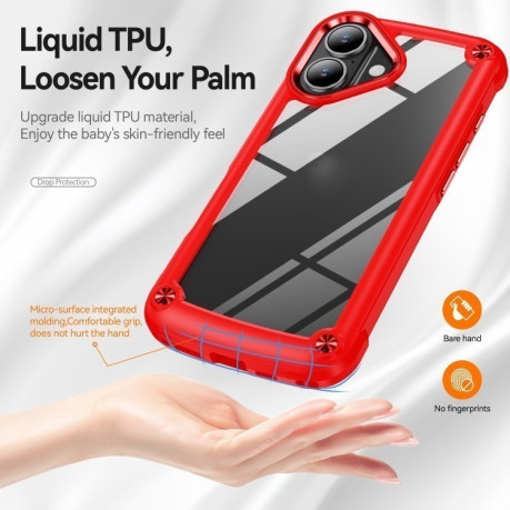 Противоударный чехол Lens Protection на iPhone 16 Plus - красный