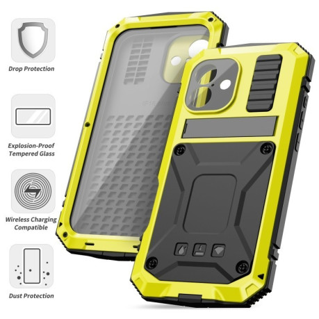Противоударный чехол R-JUST Life Waterproof для  iPhone 16 - желтый