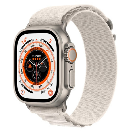 Ремешок Nylon Loop для Apple Watch Ultra 49mm - серебристый