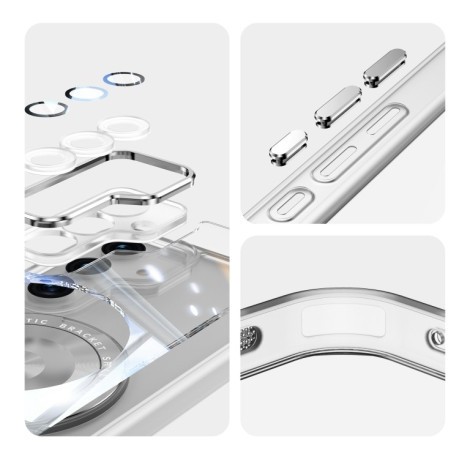 Протиударний чохол MagSafe Acrylic Hybrid  для Samsung Galaxy S25+ 5G - білий