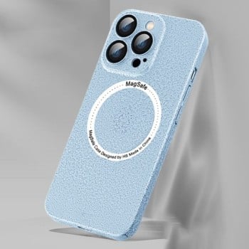 Протиударний чохол Ice Texture MagSafe для iPhone 14 Pro Max - блакитний