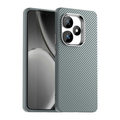 Ударозащитный чехол HMC Carbon Fiber Series IMD на Realme GT 6T - серый