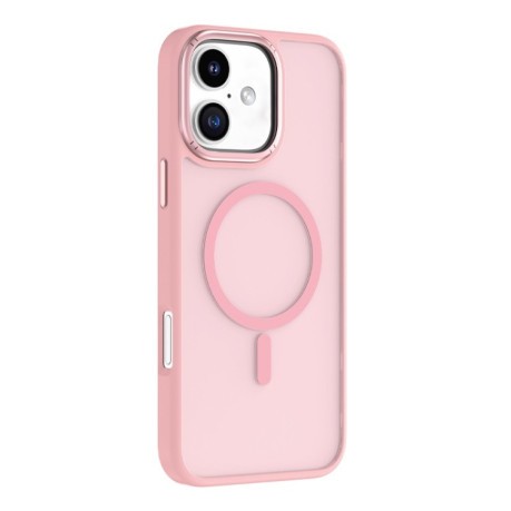 Чехол Mutural Skin Feel Series Frosted MagSafe Magnetic для iPhone 16 - розовый