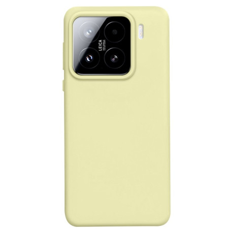 Силиконовый чехол Solid Color Liquid на Xiaomi 15 - желтый