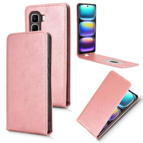 Чехол Magnetic Vertical Flip Leather для Infinix Hot 50 Pro 4G - золото