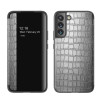 Чохол-книга Crocodile Texture Display для Samsung Galaxy S22 Plus 5G - сріблястий