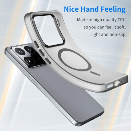 Протиударний чохол MagSafe Frosted Translucent TPU + PC для Xiaomi 15 Pro - чорний