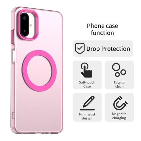 Противоударный чехол Candy Magsafe PC Hybrid TPU для Samsung Galaxy F06 5G / M06 5G - красный