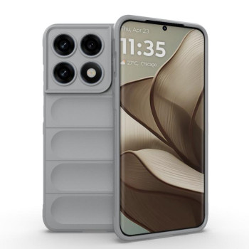 Силиконовый чехол Magic Flannel на Motorola Edge 70 Pro 5G Global — серый