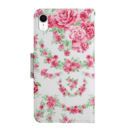 Чехол-книжка Painted Pattern для iPhone XR - Rose Flower