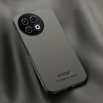 Чехол HUIYI Leather Magnetic на Tecno Spark 30 Pro — серый