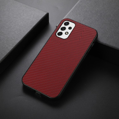 Противоударный чехол Carbon Fiber Skin для Samsung Galaxy A53 5G - красный
