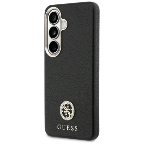 Чехол Guess Rhinestone Round Logo с MagSafe для Samsung Galaxy S26+ — чёрный