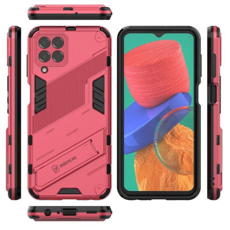 Противоударный чехол Punk Armor для Samsung Galaxy M33 5G - пурпурно-красный