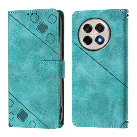 Чехол-книжка Skin-feel Embossed для OnePlus 13R/Ace 5/Ace 5 Pro - зеленый
