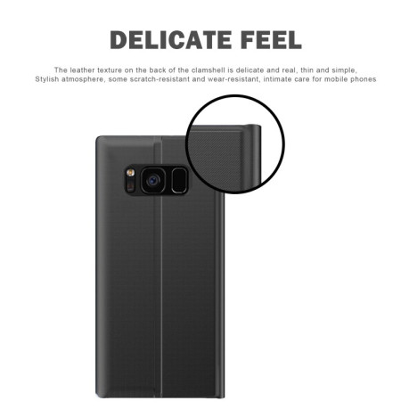 Чехол-книжка Clear View Standing Cover на Samsung Galaxy S10 Plus - серебристый