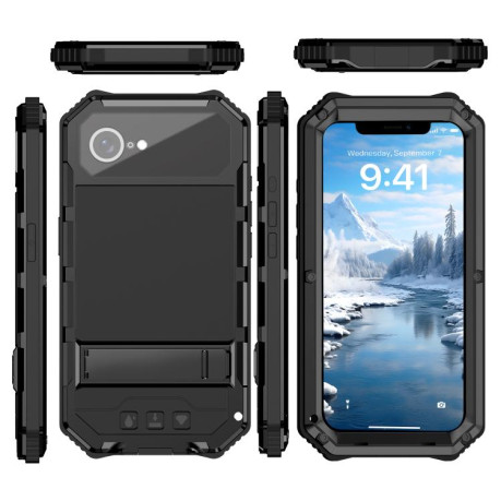 Противоударный чехол R-JUST Life Waterproof для iPhone 16e - черный