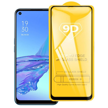 Захисне скло 9D Full Glue Full Screen на OPPO A53 2020 /A53S- чорне
