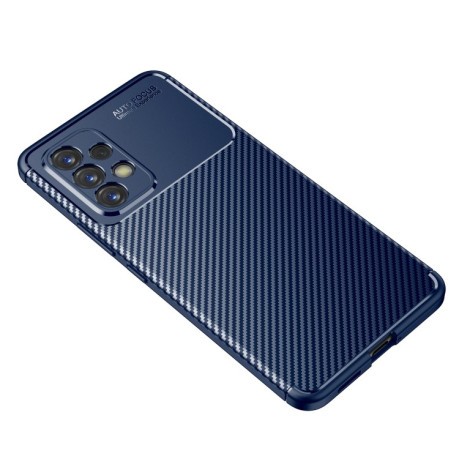 Ударозащитный чехол HMC Carbon Fiber Texture на Samsung Galaxy A53 5G - синий