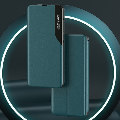 Чехол-книжка Clear View Standing Cover на Samsung Galaxy A52/A52s - зеленый
