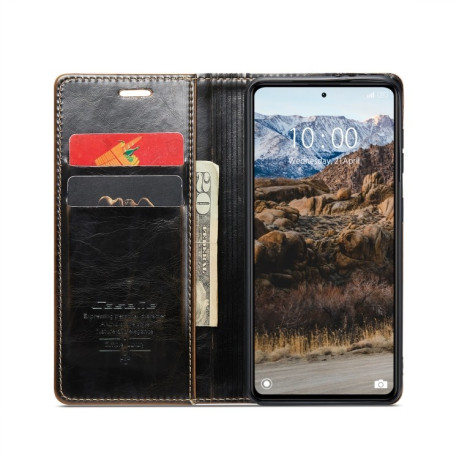 Чехол-книжка CaseMe 003 Series на Xiaomi Redmi Note 12 5G / Poco X5 - кофейный