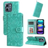 Чехол-книжка Embossed Sunflower для Infinix Hot 50i / Smart 9 - зеленый