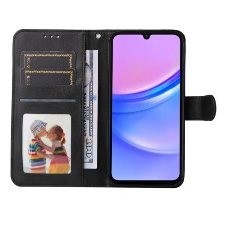 Чехол-книжка Stitching Calf Texture для Samsung Galaxy A16 5G - черный