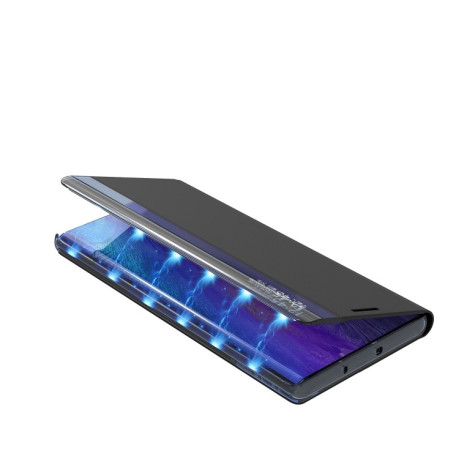 Чохол-книжка Side Display Adsorption Plain Cloth Smart Leather на Samsung Galaxy S24 Ultra 5G - червоний