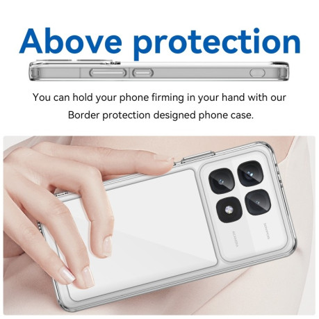 Противоударный чехол Colorful Acrylic Series для Xiaomi 14T Pro - прозрачный