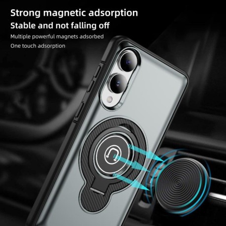 Протиударний чохол Ring Holder Magnetic для Samsung Galaxy S25 Edge 5G - сірий