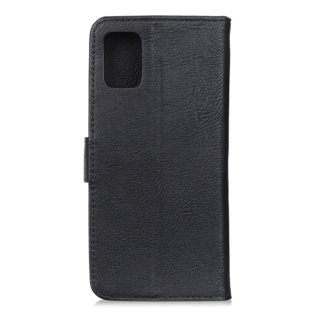 Кожаный чехол-книжка Cowhide Texture на Samsung Galaxy A71- черный