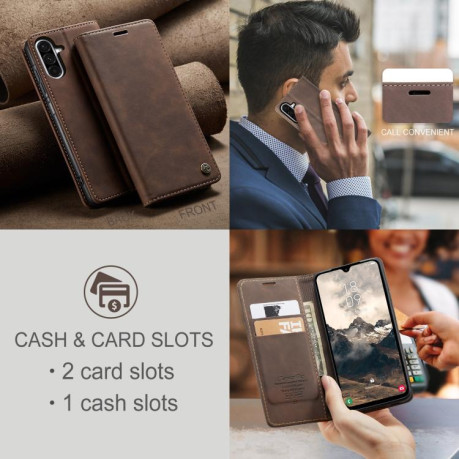Чохол-книжка CaseMe-013 Multifunctional  для Samsung Galaxy A26 5G - кавовий