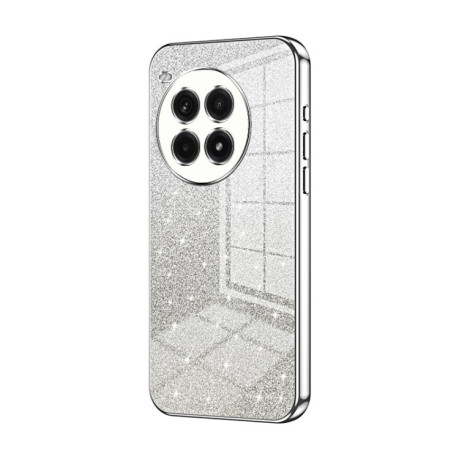 Ударозахисний чохол Gradient Glitter Powder Electroplated на OnePlus Ace 3 Pro - сріблястий