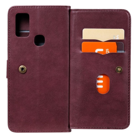 Чохол-гаманець Multifunctional accessory Samsung Galaxy M51 - винно-червоний