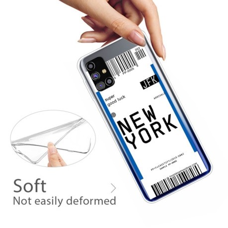 Противоударный чехол Boarding Pass Series на Samsung Galaxy M51 - New York